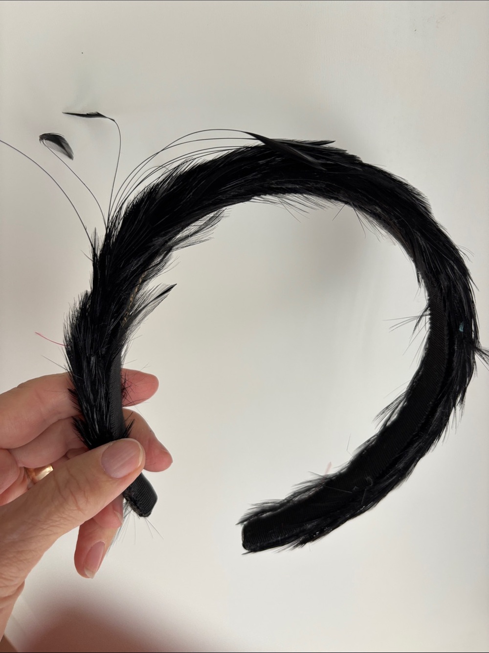 Black Feather Headband Hair Accessory